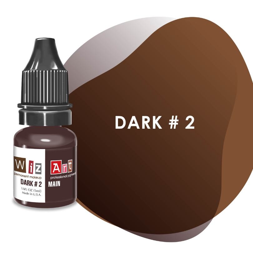 Пігмент WizArt Main Dark №2 для перманентного макіяжу брів, 5мл , фото 1