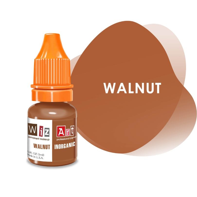 Пігмент WizArt Inorganic Walnut для перманентного макіяжу брів, 5мл , фото 1