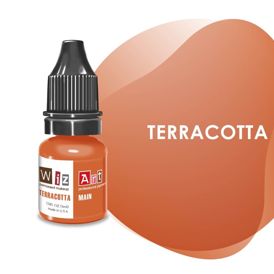 Пігмент WizArt Corrector Main Terracotta для перманентного макіяжу, 5мл , фото 1