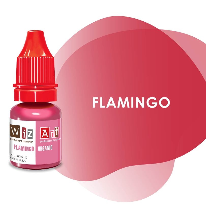 Пігмент WizArt Organic Flamingo для перманентного макіяжу губ, 5мл , фото 1