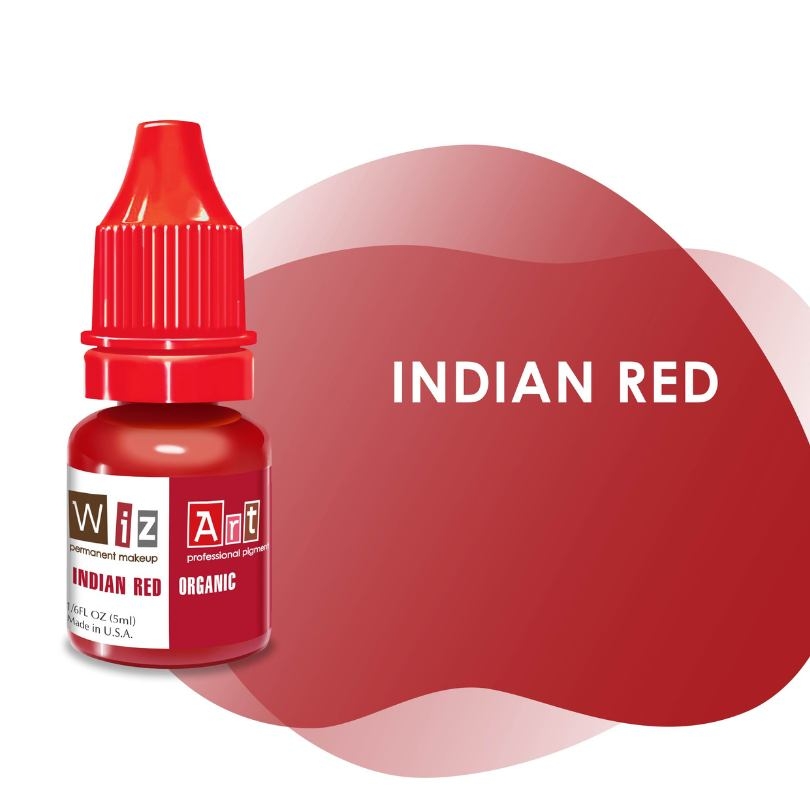 Пигмент WizArt Organic Indian Red для перманентного макияжа губ, 5мл , фото 1