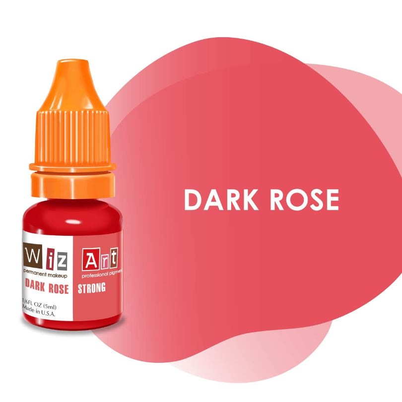 Пігмент WizArt Strong Dark Rose для перманентного макіяжу губ, 5мл , фото 1