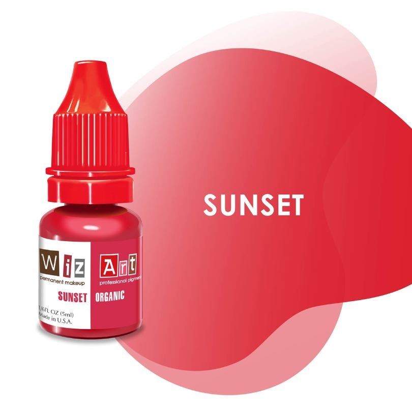 Пігмент WizArt Organic Sunset для перманентного макіяжу губ, 5мл , фото 1