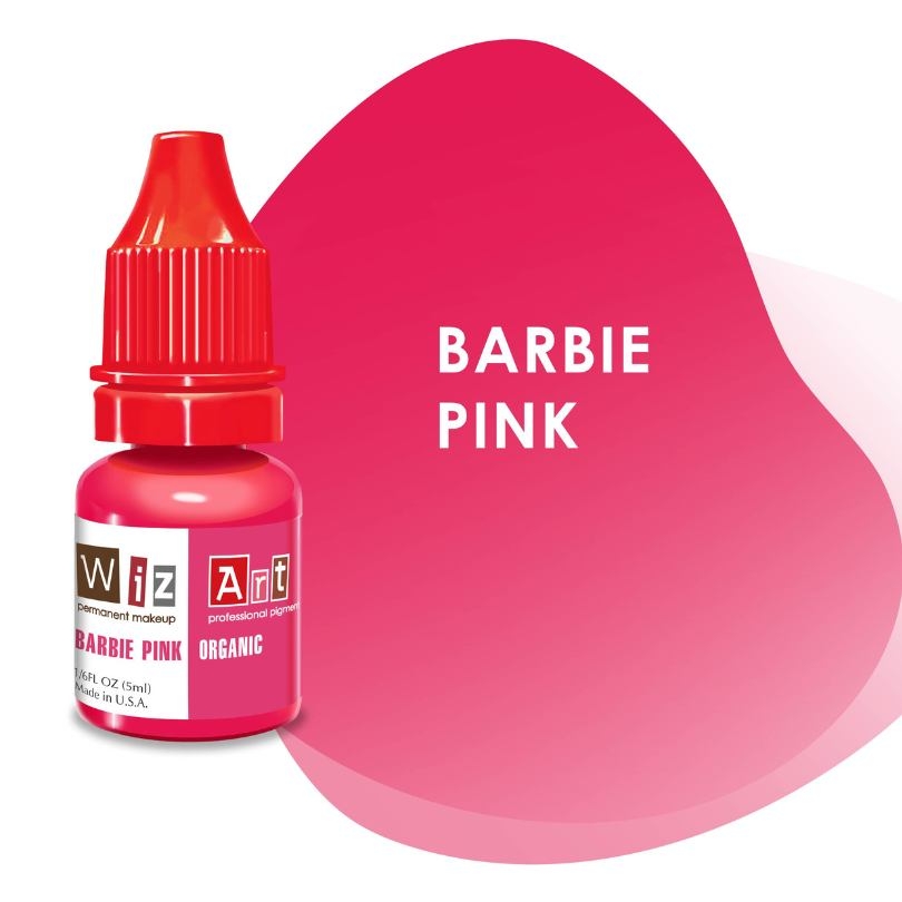 Пигмент WizArt Organic Barbie Pink для перманентного макияжа губ, 5мл , фото 1