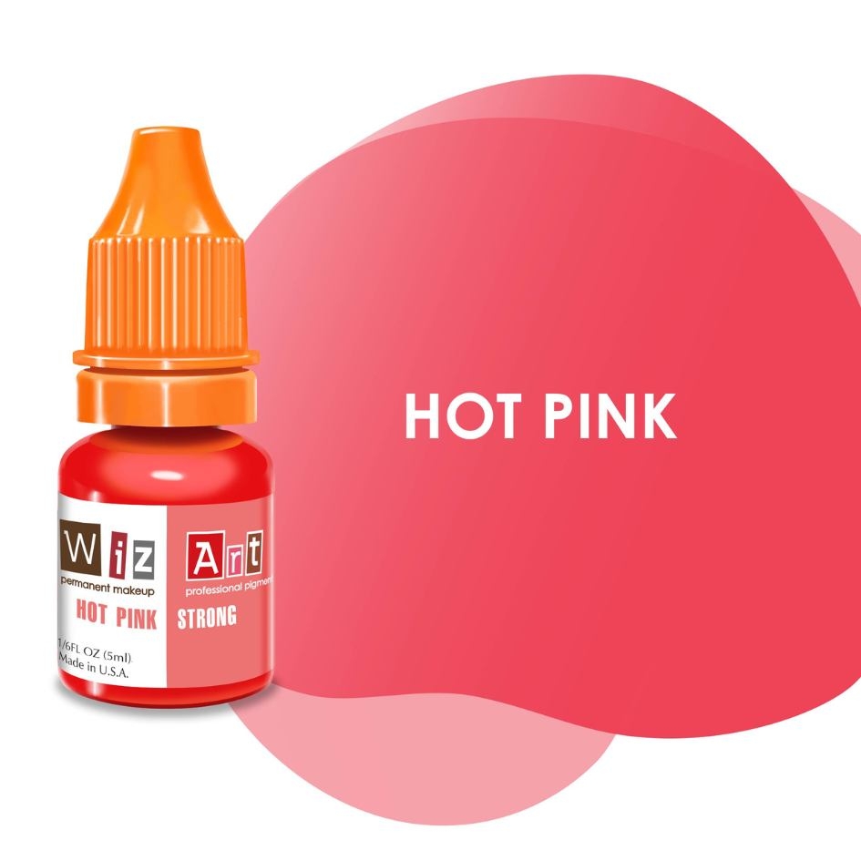 Пігмент WizArt Strong Hot Pink для перманентного макіяжу губ, 5мл , фото 1