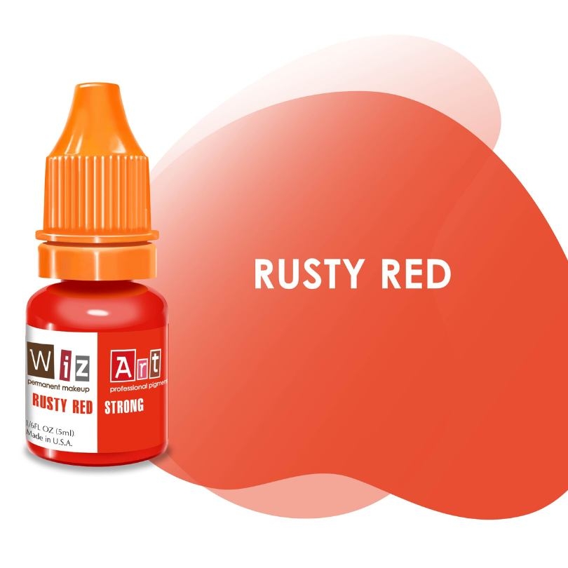 Пігмент WizArt Strong Rusty Red для перманентного макіяжу губ, 5мл , фото 1