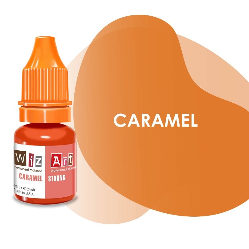 Пігмент WizArt Strong Caramel для перманентного макіяжу губ, 5мл , фото 1