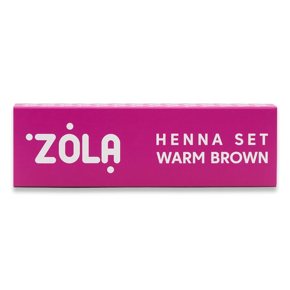 Набор хны Zola Henna Set 2,5г*4 шт, warm brown , фото 1