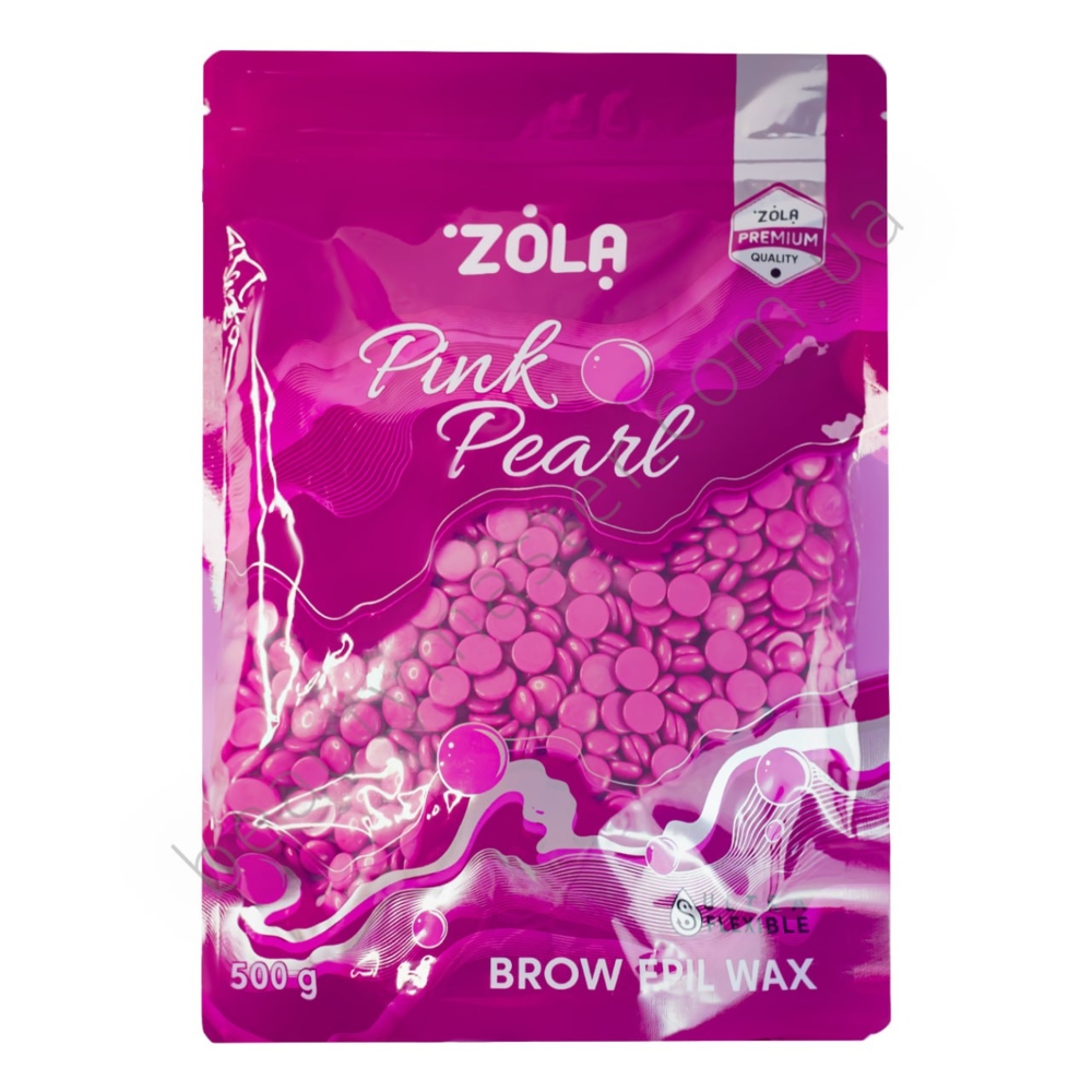 Гарячий віск Zola у гранулах Brow Epil Wax Pink Pearl, 500 г , фото 1