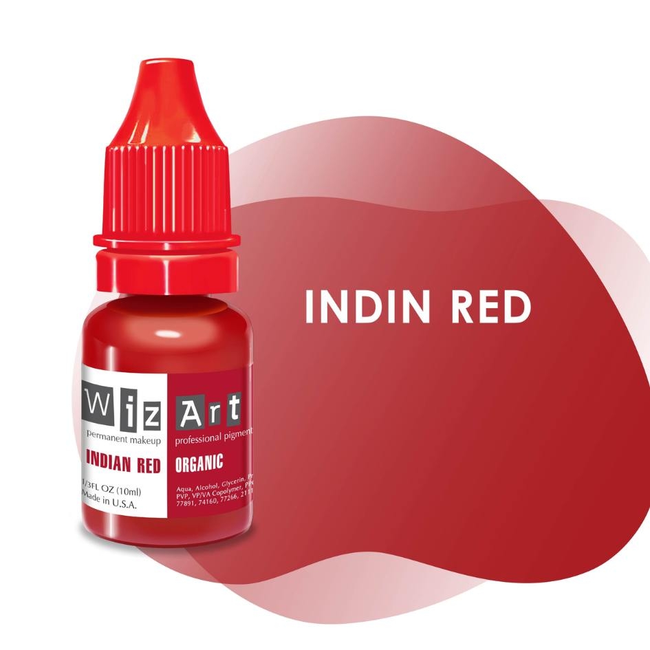 Пигмент WizArt Indian Red для перманентного макияжа бровей, 10мл , фото 1