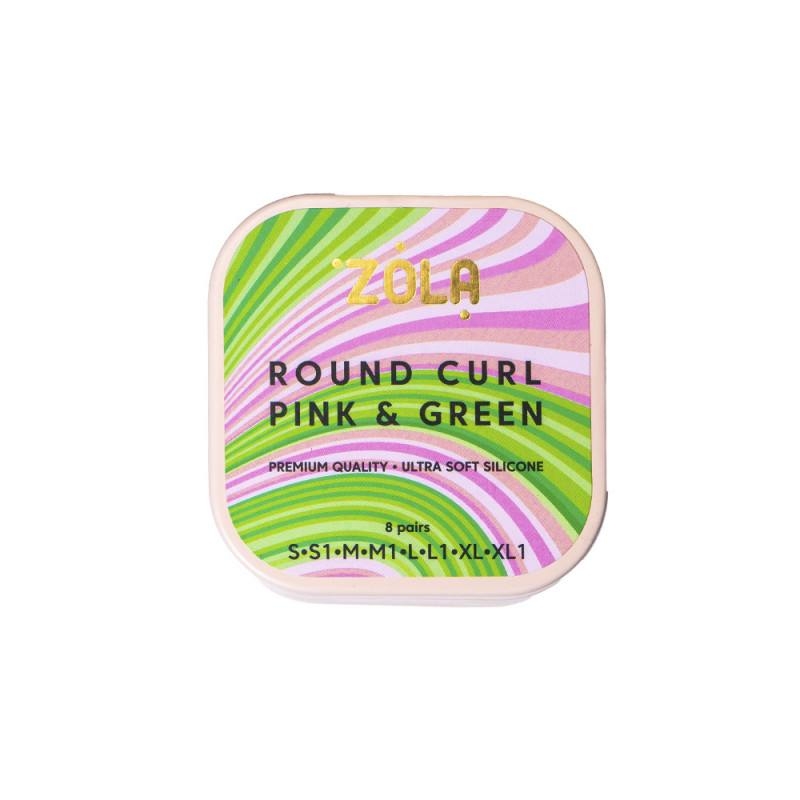 Набор силиконовых бигуди Zola Round Curl Pink & Green (S, S1, M, M1, L, L1, XL, XL1) , фото 1