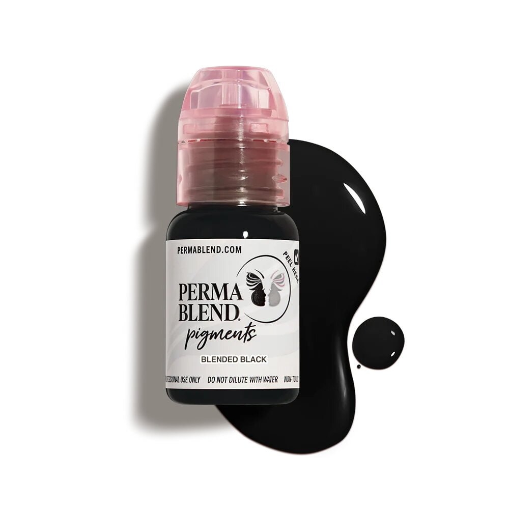 Пігмент Perma Blend Blended Black для перманентного макіяжу, 15мл , фото 1