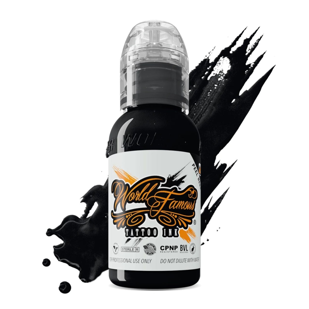 Фарба для тату World Famous Ink Pitch Black, 15 мл , фото 1