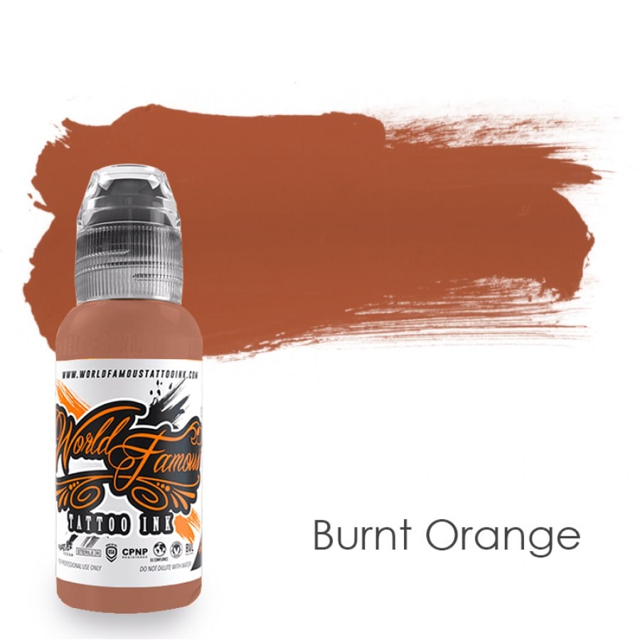 Краска для тату World Famous Ink Burnt Orange, 30 мл , фото 1