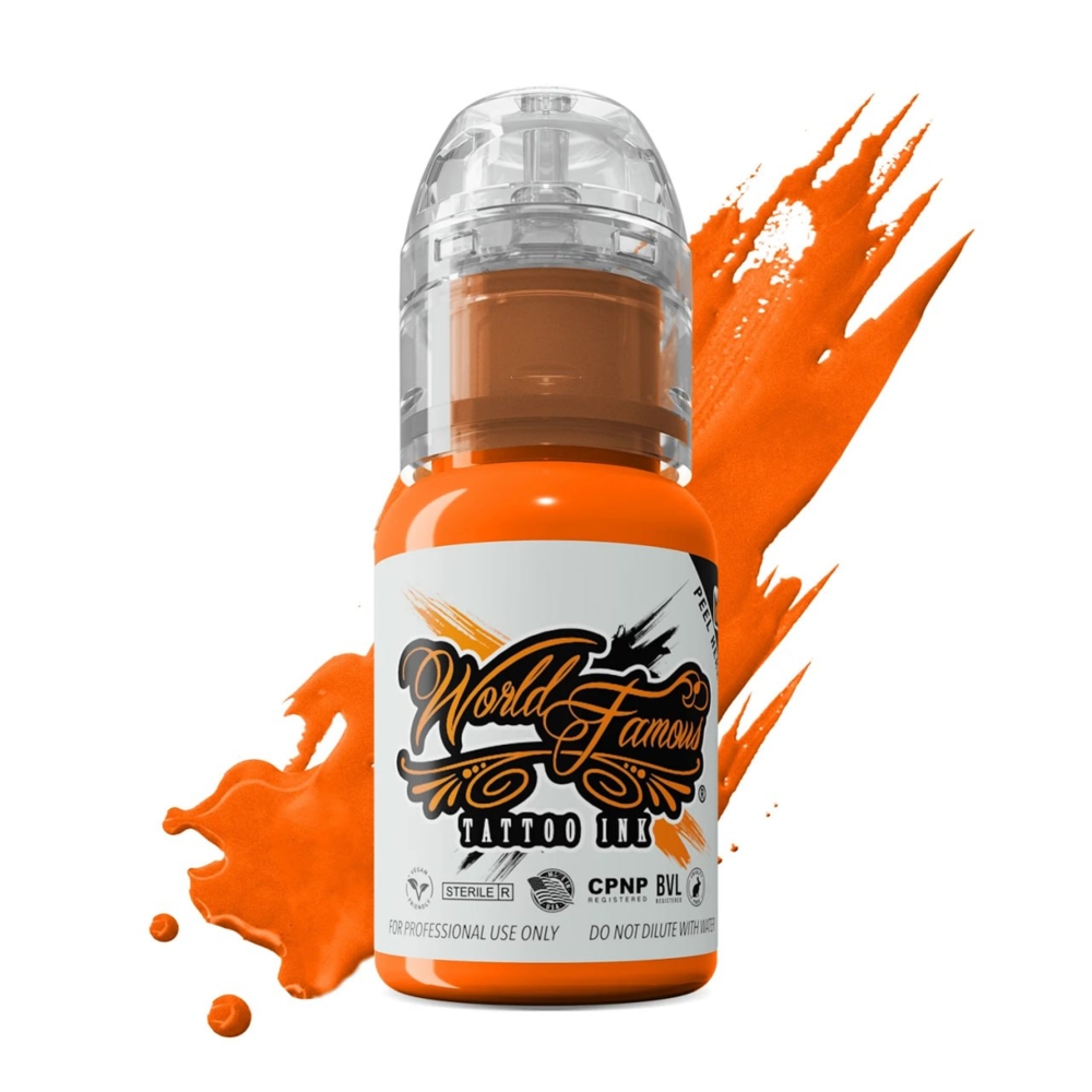 Краска для тату World Famous Ink Everest Orange, 15 мл , фото 1