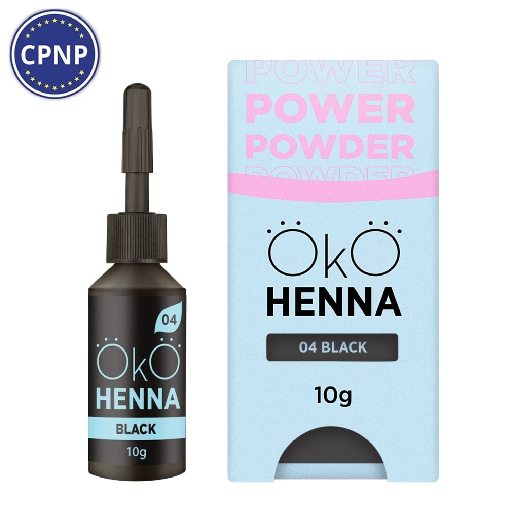 Хна для брів OKO Power Powder №04 10 г, black , фото 1