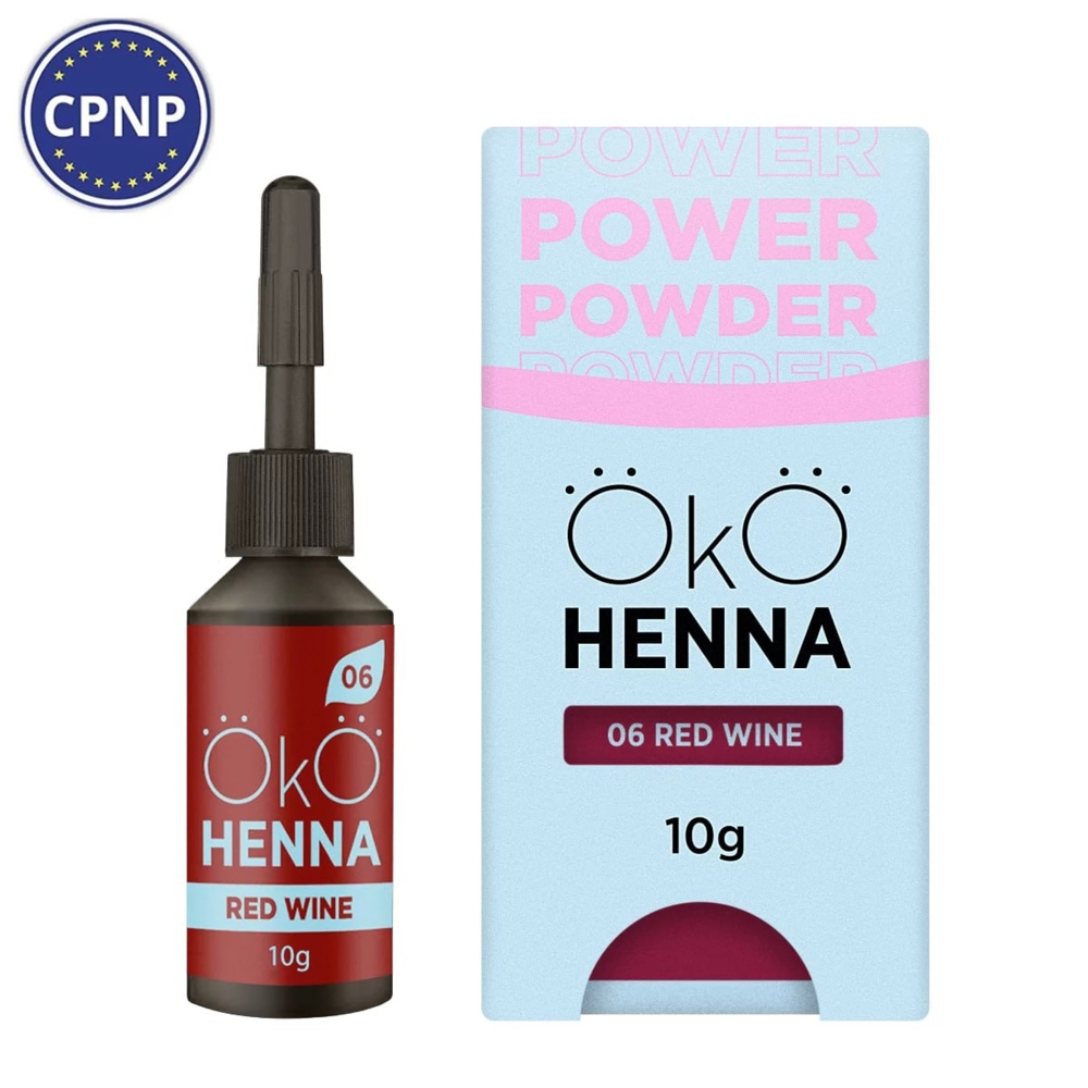 Хна для брів OKO Power Powder №06 10 г, red wine , фото 1