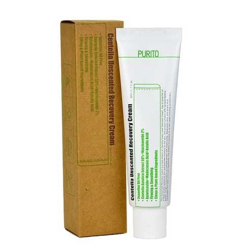 Крем для чутливої шкіри з центелою без ефірних масел Purito Centella Unscented Recovery Cream, 50 мл , фото 1