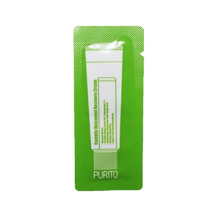 Крем для чутливої шкіри з центелою без ефірних масел Purito Centella Unscented Recovery Cream Sample (тестер), 1 мл , фото 1