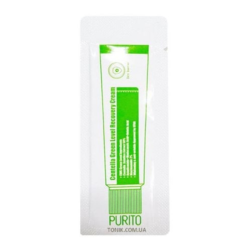 Крем восстанавливающий с центелой и ниацинамидом Purito Centella Green Level Recovery Cream Sample (тестер), 1 мл , фото 1