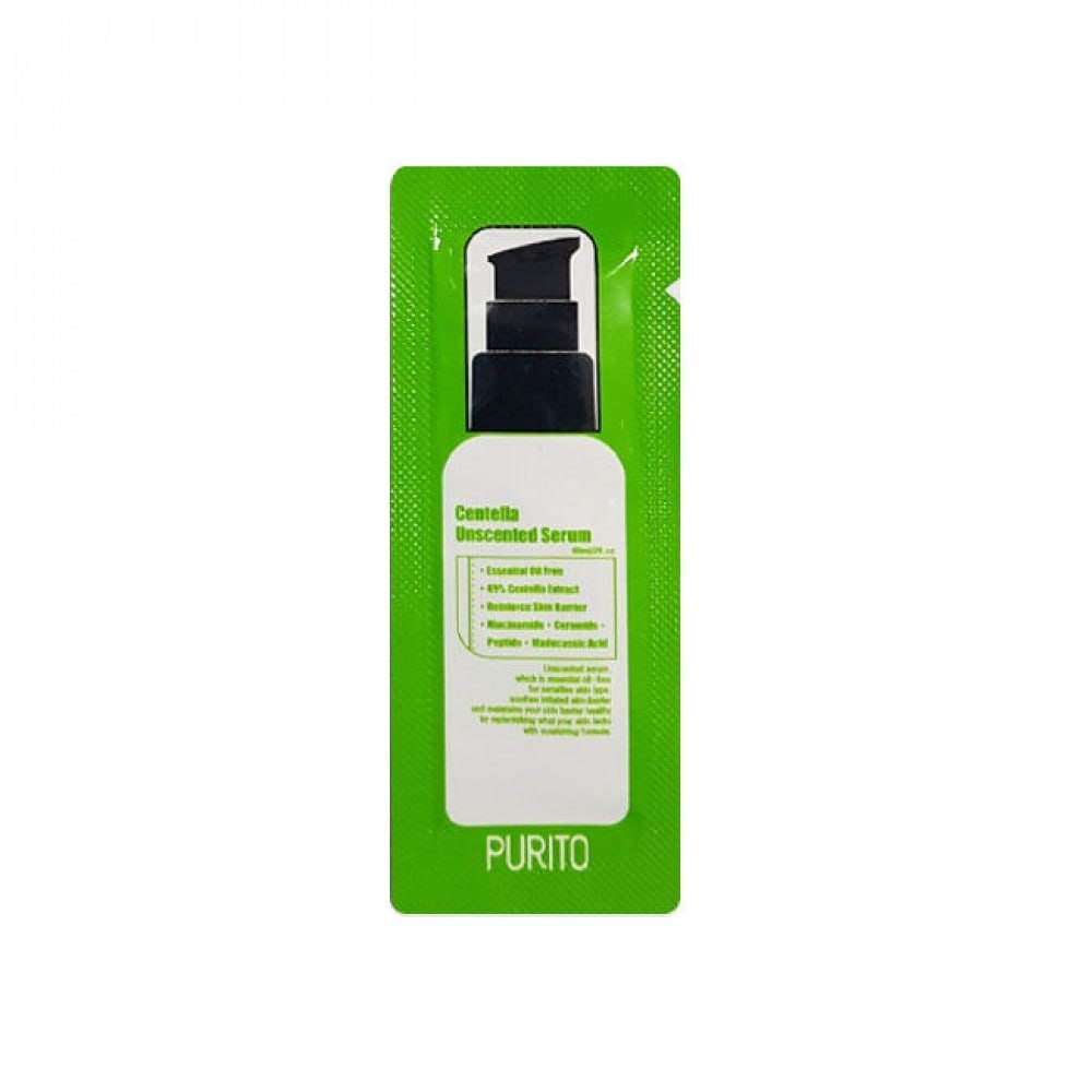 Сироватка відновлююча з центелою без ефірних масел Purito Centella Unscented Serum sample, (тестер) 1 мл , фото 1