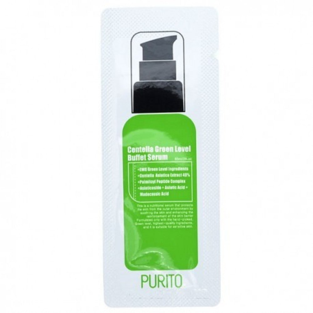 Сироватка відновлююча з центелою та ніацінамідом Purito Centella Green Level Buffet Serum Sample (тестер), 1 мл , фото 1