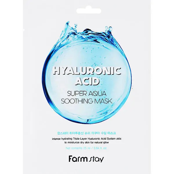 Маска тканинна з гіалуроном Farmstay Hyaluronic Acid Super Aqua Soothing Mask, 25 мл , фото 1