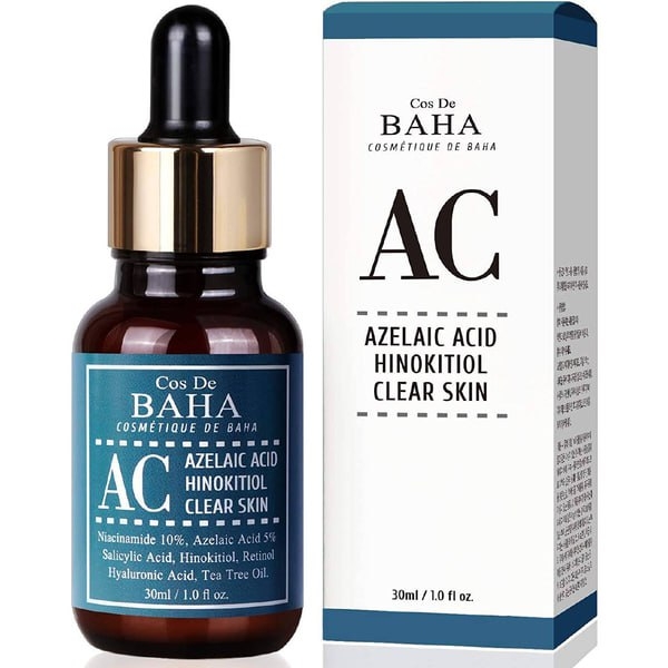 Сыворотка против акне Cos De Baha AC Azelaic Acid Hinokitiol Clear Skin Serum, 30 мл , фото 1