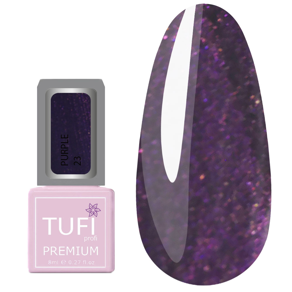 Гель-лак TUFI profi Premium Purple №23 Фиолетовый вельвет, 8 мл , фото 1