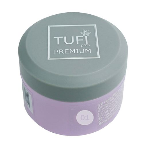 Гель моделирующий TUFI profi Premium Builder Gel №01 Milky UV, 15 г , фото 1