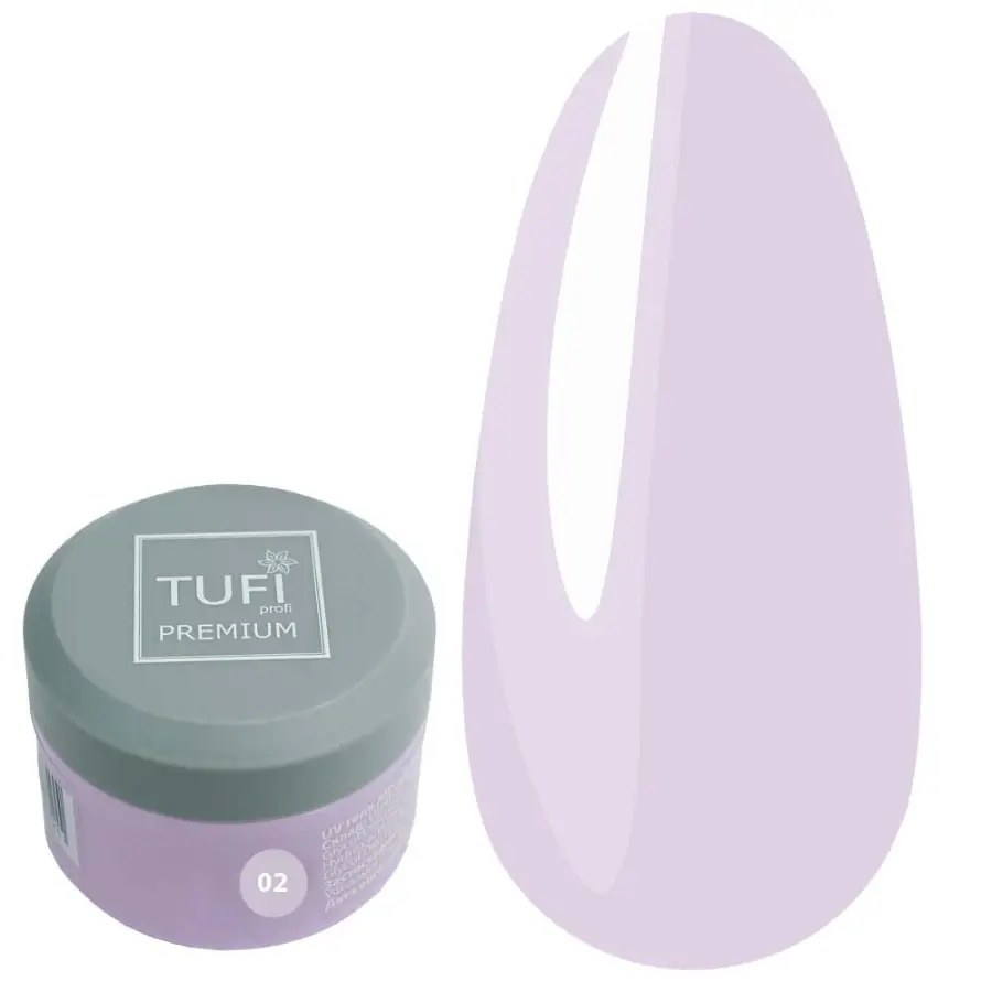 Гель моделюючий TUFI profi Premium Builder Gel №02 Milky Pink UV, 15 г , фото 1