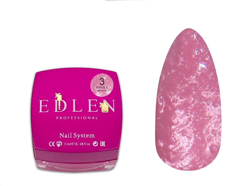 Гель для дизайну Edlen Sugar gel № 3, 5 мл , фото 1