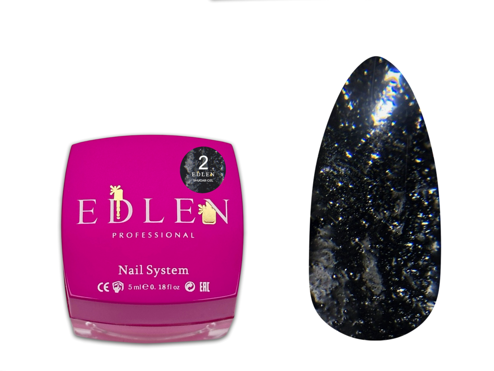 Гель для дизайну Edlen Sugar gel № 2, 5 мл , фото 1