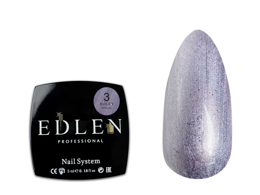 Гель-краска Edlen Metal Gel №03, 5  мл , фото 1