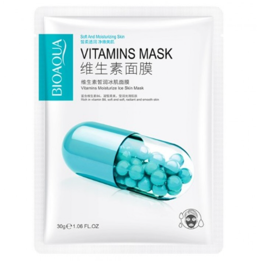 Маска для лица с витамином B6 Bioaqua Vitamin Moisturize Skin Beaty Mask, 30 г , фото 1