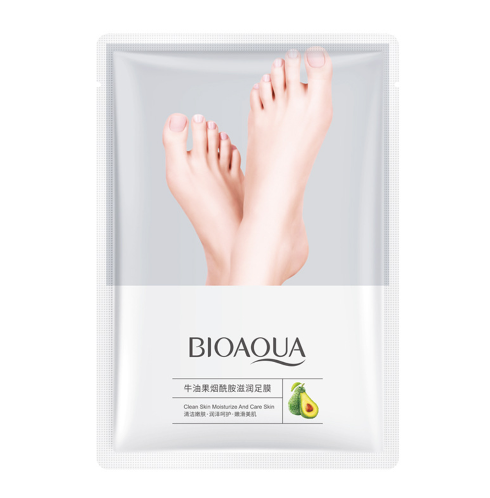 Маска-носки для ног с экстрактом авокадо Bioaqua Avocado Niacinamide Moisturizing Foot Mask, 35 г , фото 1