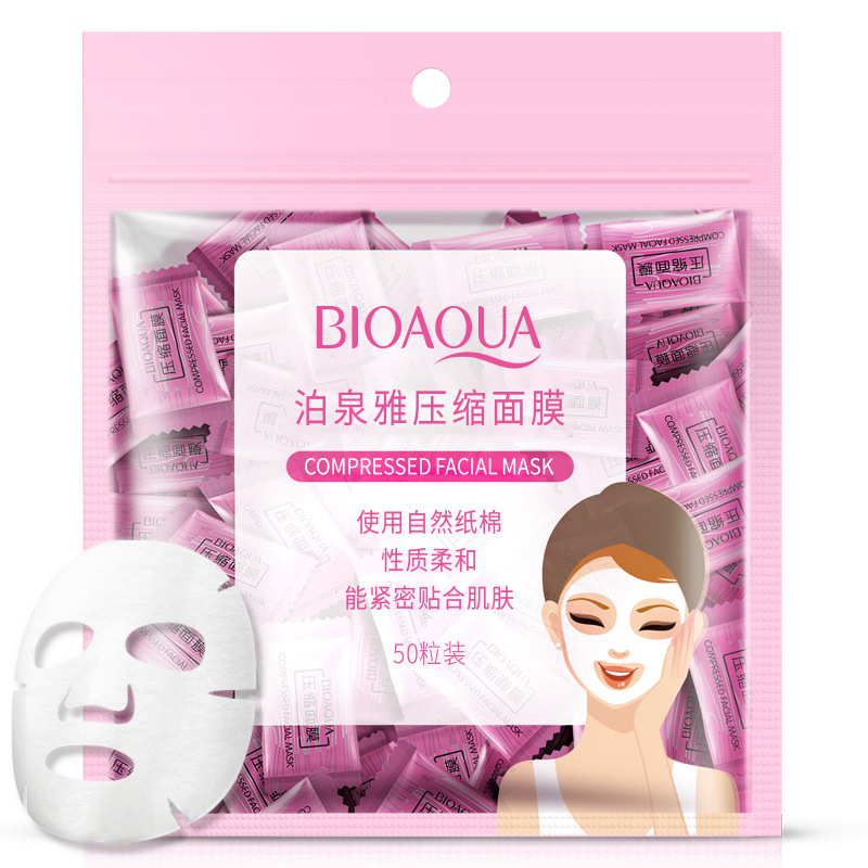 Маска для лица прессованная Bioaqua Compression Facial Mask, 1 шт , фото 1