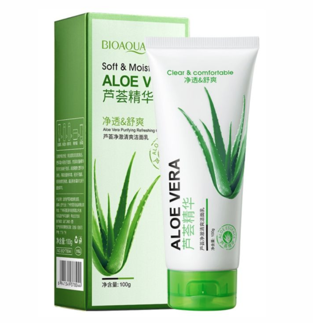 Пенка для умывания с экстрактом алоэ вера Bioaqua Aloe Vera Foam Cleanser, 100 г , фото 1