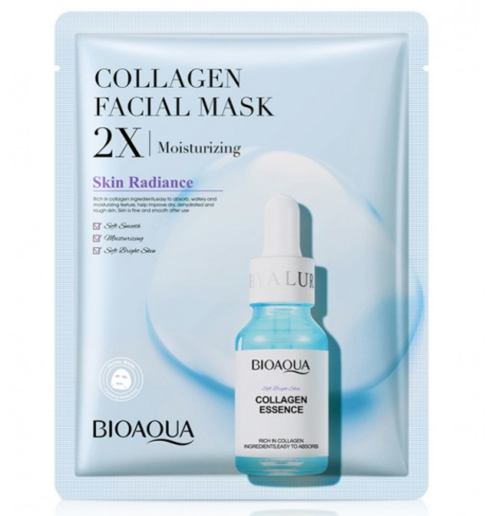 Маска для обличчя з колагеном Bioaqua Collagen 2X Moisturizing Facial Mask , 30 г , фото 1