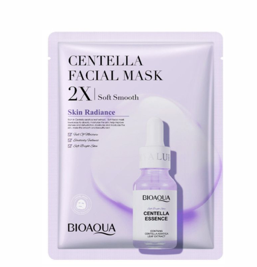 Маска для обличчя з есенцією центелли азіатської Bioaqua Centella 2X Soft Smooth Facial Mask, 30 г , фото 1