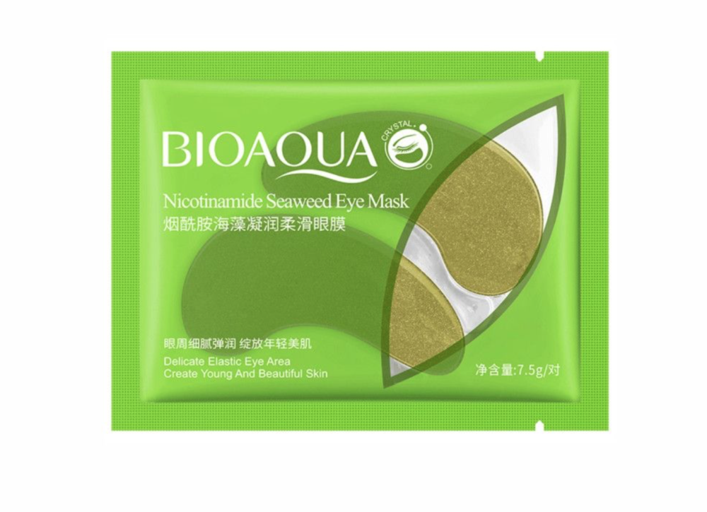 Патчі гідрогелеві для очей та водоростями Bioaqua Nicotinamide Seaweed Eye Mask, 7.5 г , фото 1