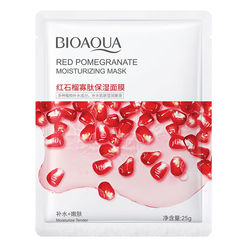 Маска для лица увлажняющая с экстрактом граната Bioaqua Red Pomegranate Moisturizing Mask, 25 г , фото 1