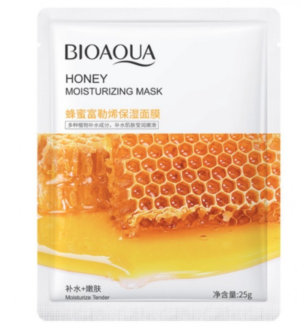 Маска для лица увлажняющая с экстрактом меда Bioaqua Honey Moisturizing, 25 г , фото 1