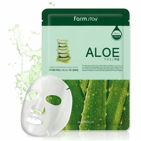 Маска увлажняющая с экстрактом алоэ Farmstay Visible Difference Mask Sheet Aloe, 23 мл , фото 1