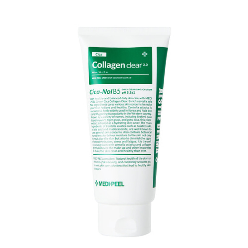 Пінка для вмивання Medi Peel Green Cica Collagen Clear 2.0 Cica-Nol B5, 300 мл , фото 1