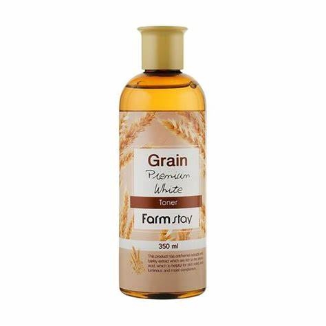 Тонер для обличчя з екстрактом паростків пшениці FarmStay Grain Premium White Toner, 350 мл , фото 1