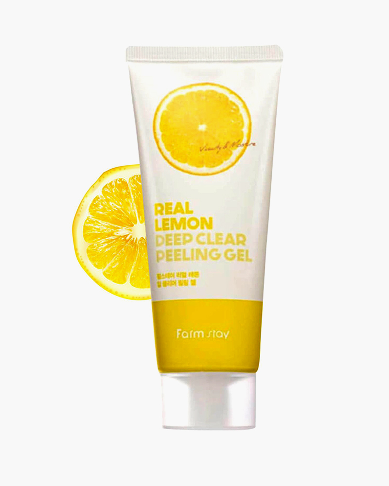 Пилинг-гель очищающий для лица с экстрактом лимона FarmStay Real Lemon Deep Clear Peeling Gel, 100 мл , фото 1