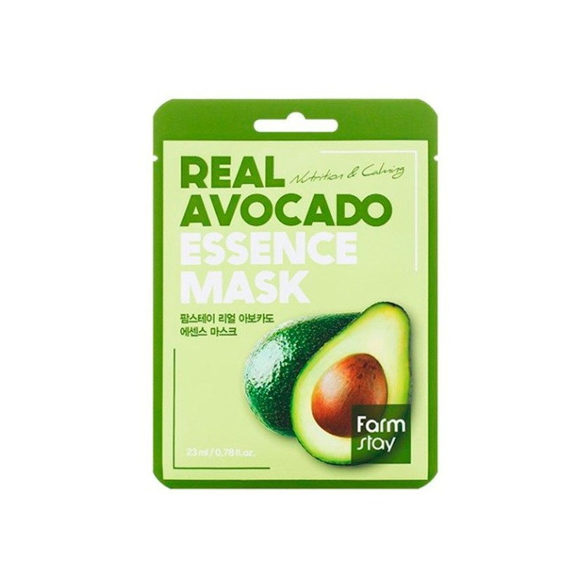 Маска тканевая увлажняющая с экстрактом авокадо Farmstay Real Avocado Essence Mask, 23 мл , фото 1