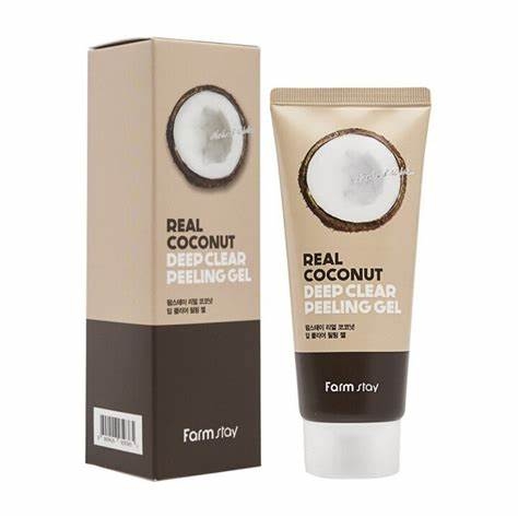 Пілінг-скатка з екстрактом кокосу FarmStay Real Coconut Deep Clear Peeling Gel, 100 мл , фото 1