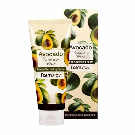 Пінка для вмивання пом'якшуюча авокадо з екстрактом Farmstay Avocado Premium Pore Deep Cleansing Foam, 180 мл , фото 1